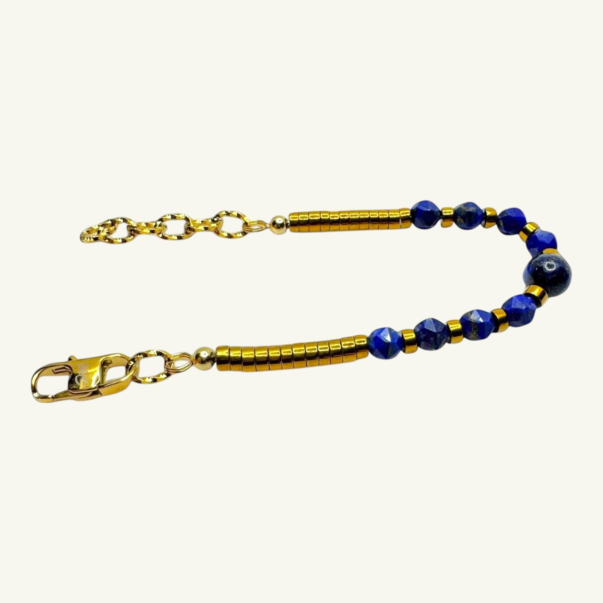 Bracciale lapislazzuli oro Sharifa Crystals